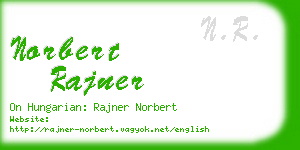 norbert rajner business card